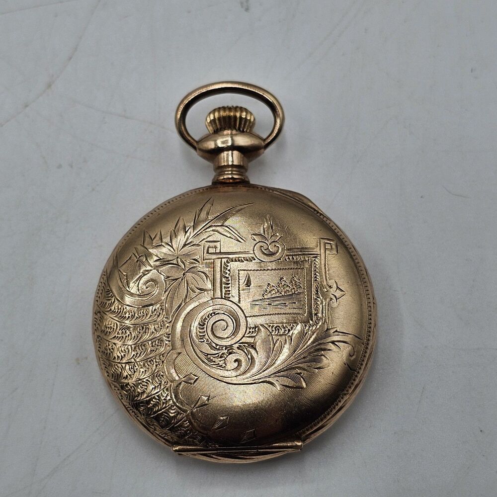 Vintage Waltham 14k Gold Filled Pocket Watch RUNS